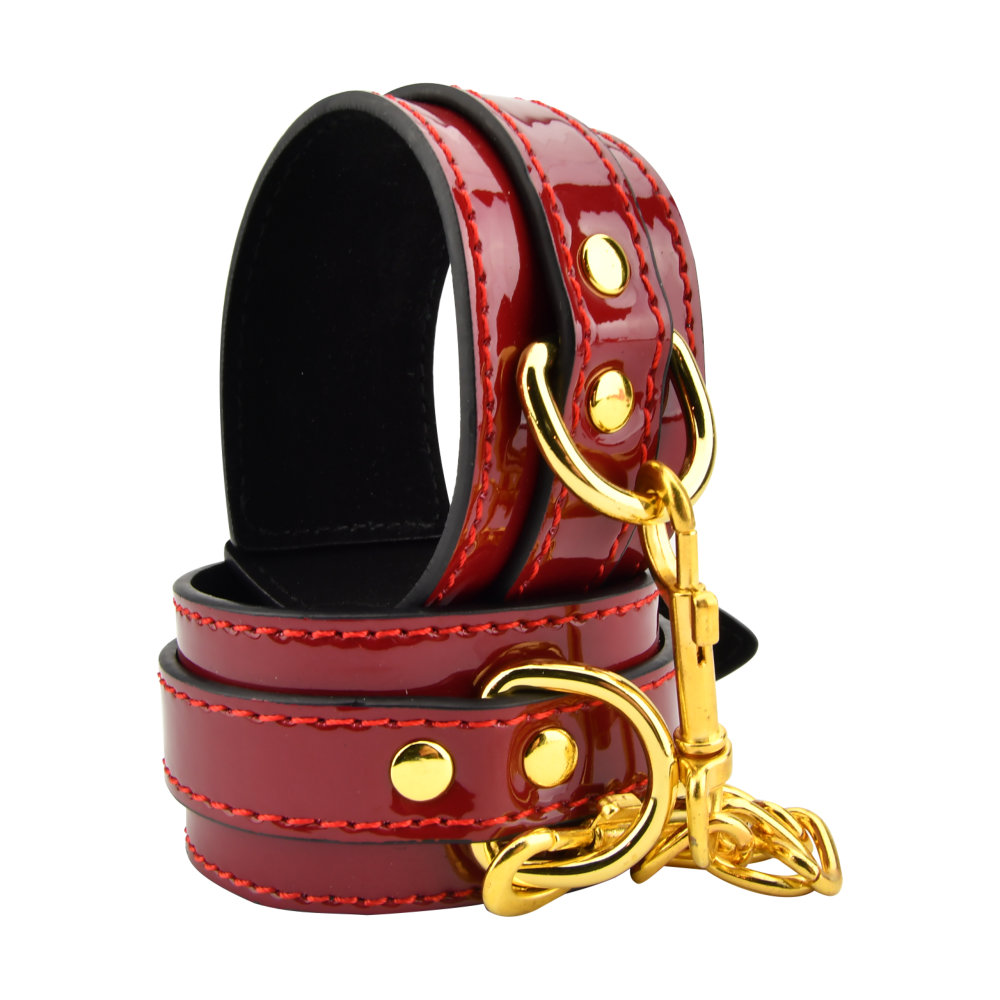Bound to Please Red Wrist Cuffs, in pu