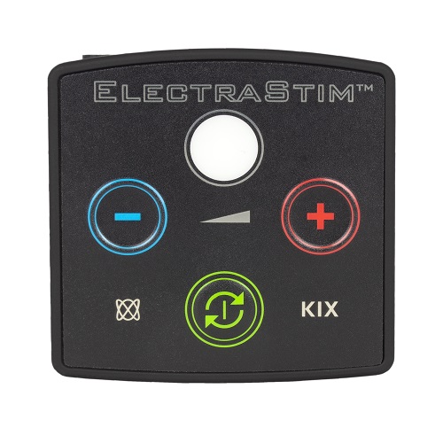 ElectraStim KIX Electro Sex Stimulator for Beginners, Compact handheld electro-sex control unit with cable, two self-adhesiv…