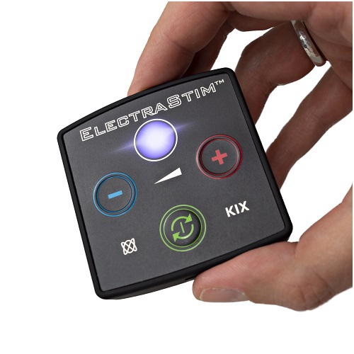 ElectraStim KIX Electro Sex Stimulator for Beginners, Compact handheld electro-sex control unit with cable, two self-adhesiv…