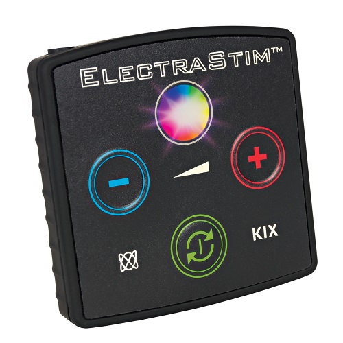 ElectraStim KIX Electro Sex Stimulator for Beginners, Compact handheld electro-sex control unit with cable, two self-adhesiv…