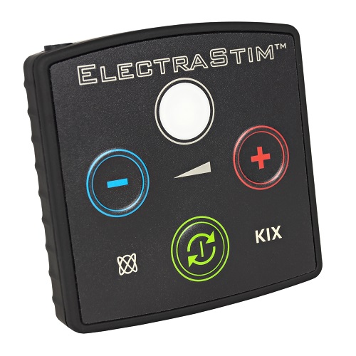 ElectraStim KIX Electro Sex Stimulator for Beginners, Compact handheld electro-sex control unit with cable, two self-adhesiv…