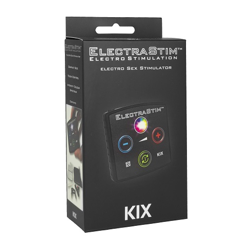 ElectraStim KIX Electro Sex Stimulator for Beginners, Compact handheld electro-sex control unit with cable, two self-adhesiv…