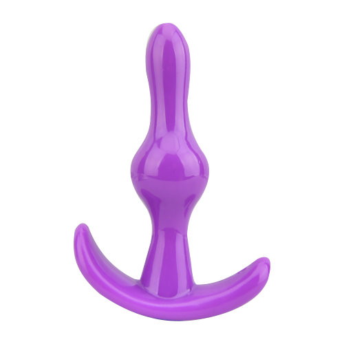 Loving Joy Butt Plug Purple, Purple butt plug with a tapered tip and a flared handle base
