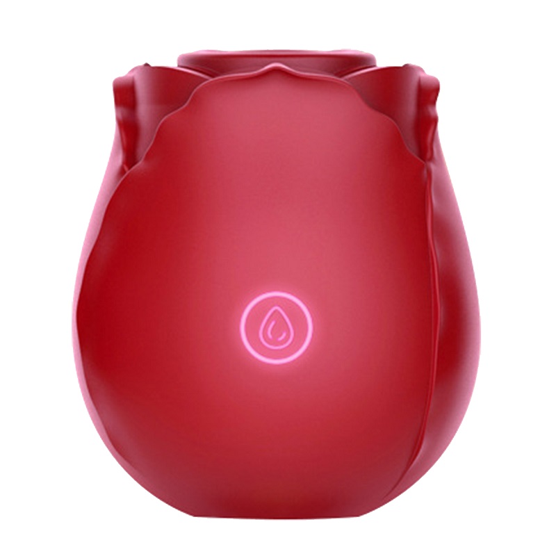 Loving Joy Rose Toy Clitoral Suction Vibrator, Compact rose-shaped suction vibrator with layered petal silicone body and a c…