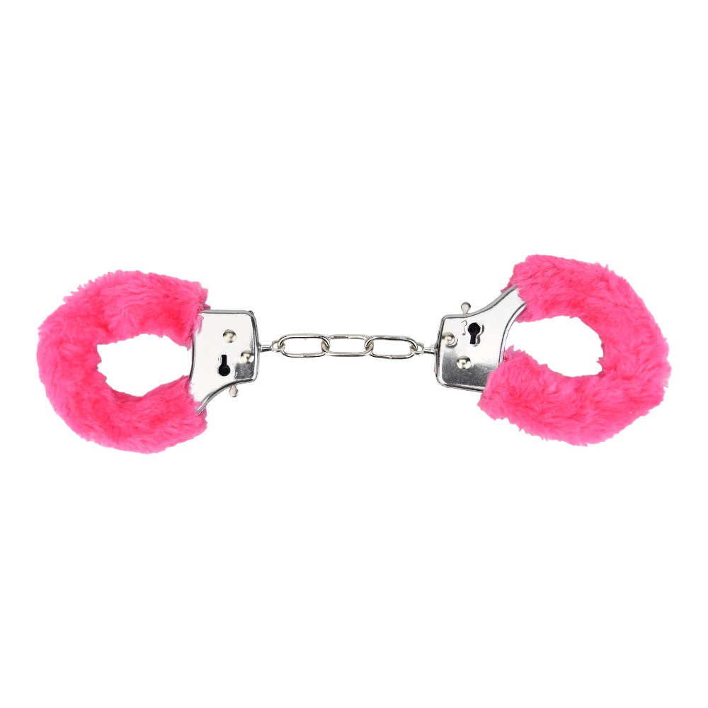 Bound to Play Heavy Duty Furry Handcuffs Pink