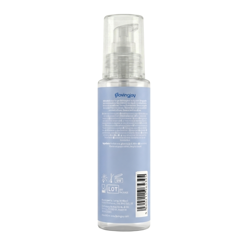 Loving Joy Slide Water Based Lubricant 100ml, shown from the back