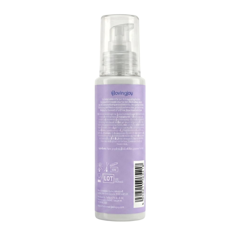 Loving Joy Silky Lubricant 100ml, shown from the back