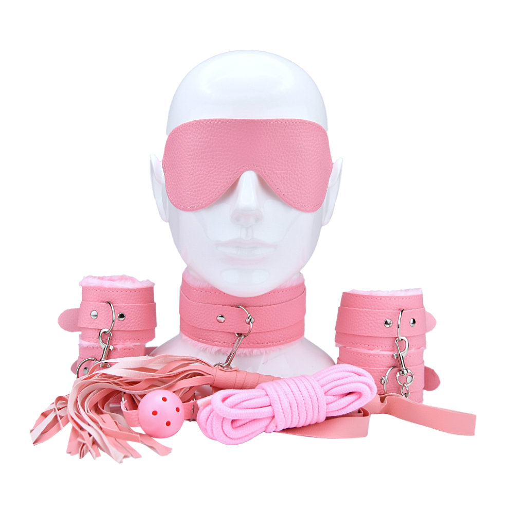 Bound to Play Beginner's Bondage Kit Pink (8 Piece), in pu