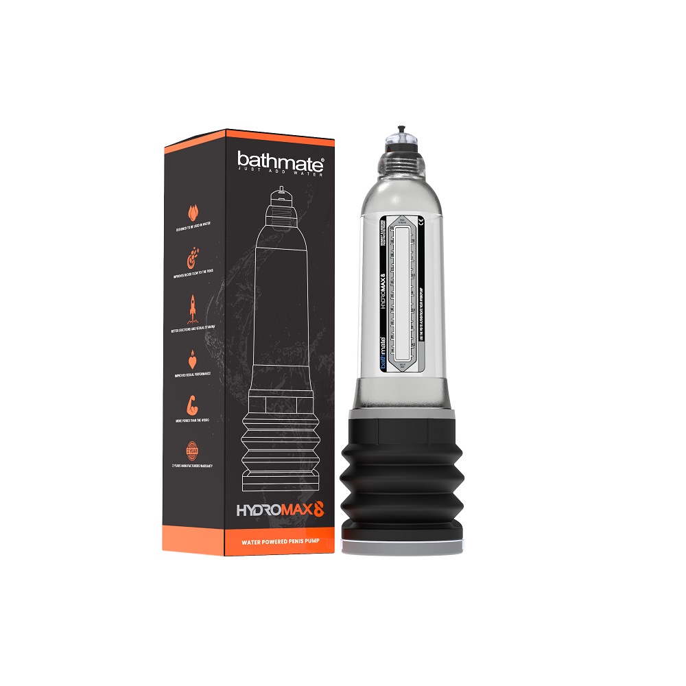 Bathmate Hydromax 8 Penis Pump Clear, in plastic