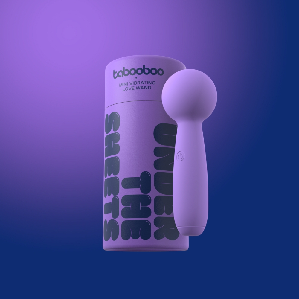 Tabooboo Under The Sheets Wand Vibrator, shown from the back