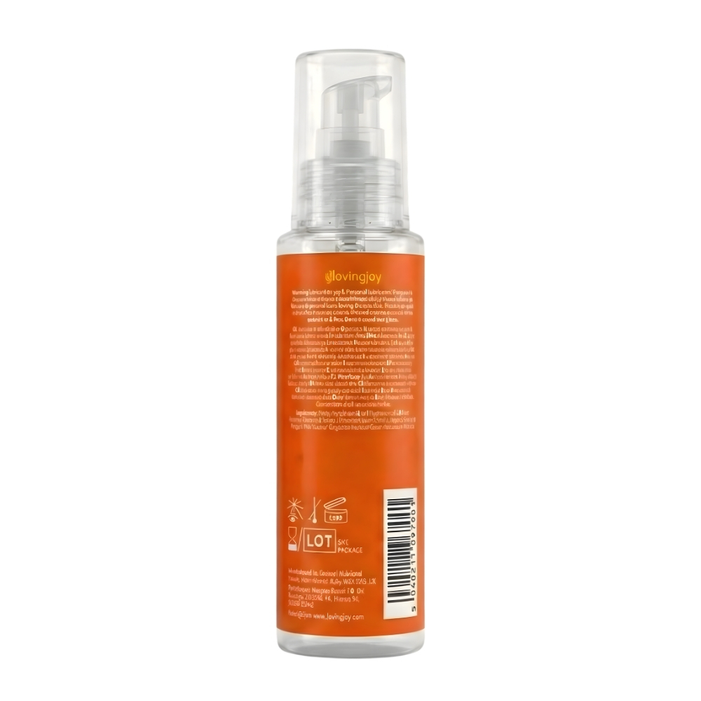 Loving Joy Warming Lubricant 100ml, shown from the back
