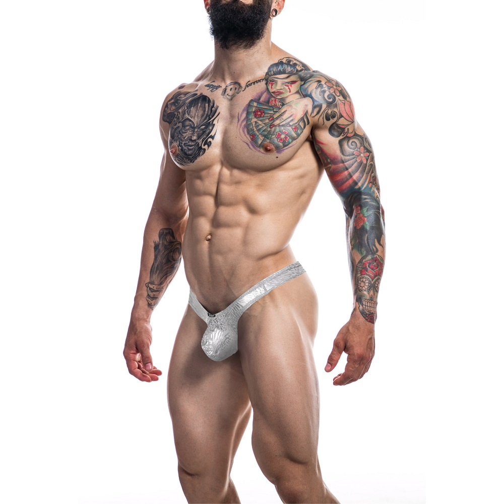 C4M Pouch Enhancing Thong Pearl - Extra Large, shown from the side
