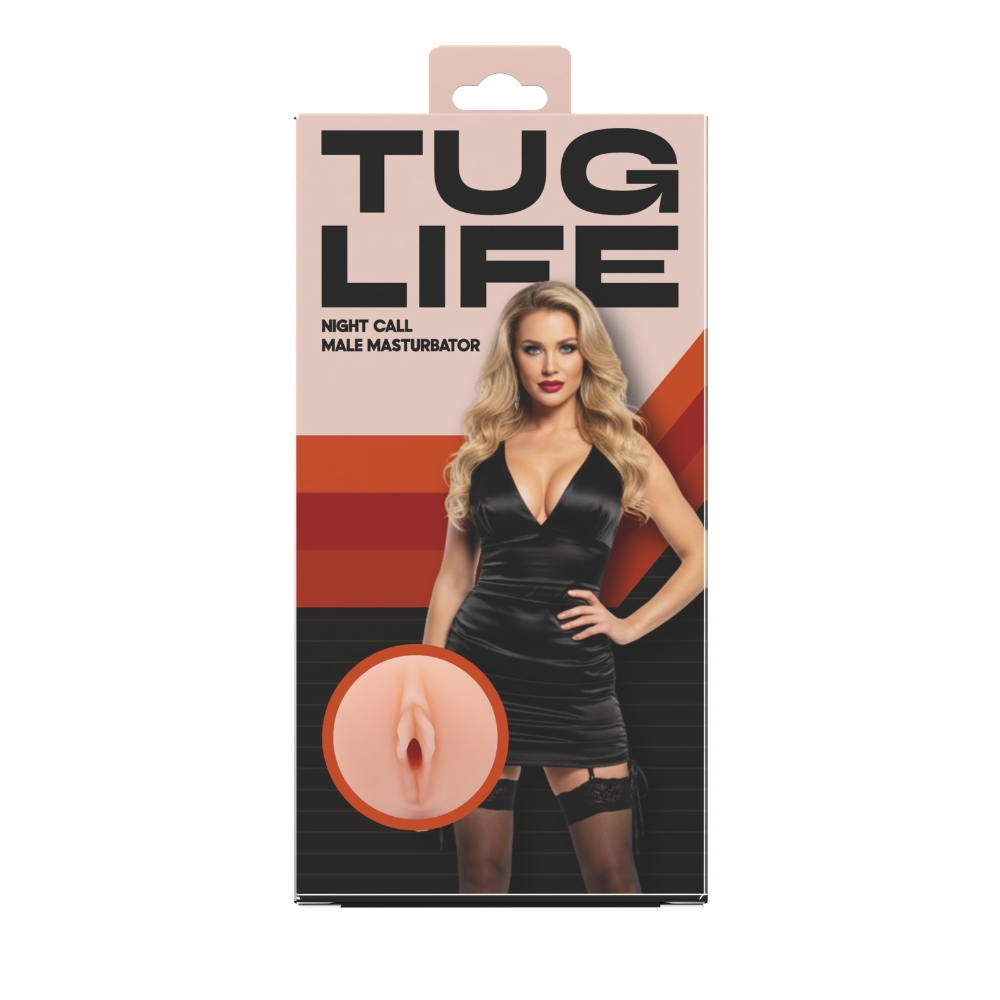 Tug Life Night Call Male Masturbator, shown from the back