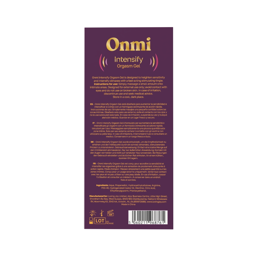 Onmi Intensify Orgasm Gel, shown from the side