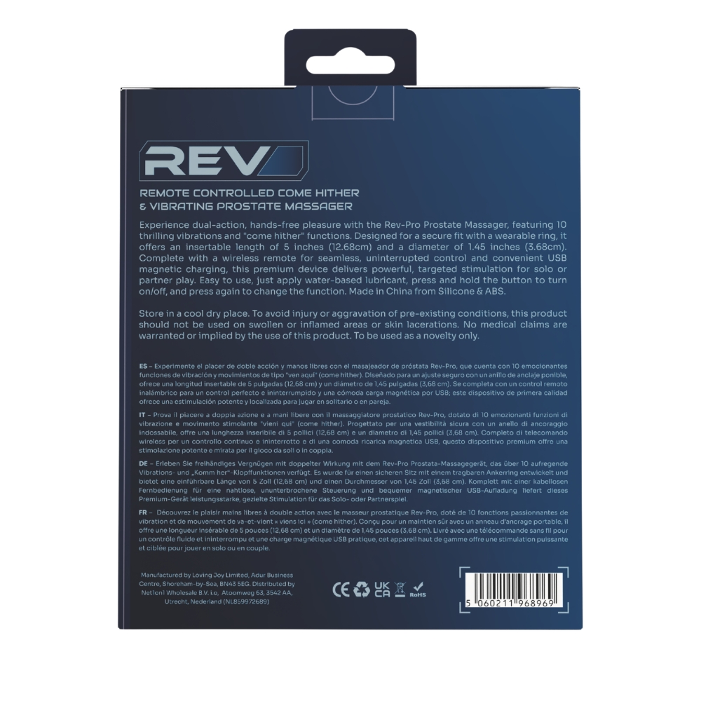 Rev Remote Controlled Come Hither & Vibrating Prostate Massager, photograph 10