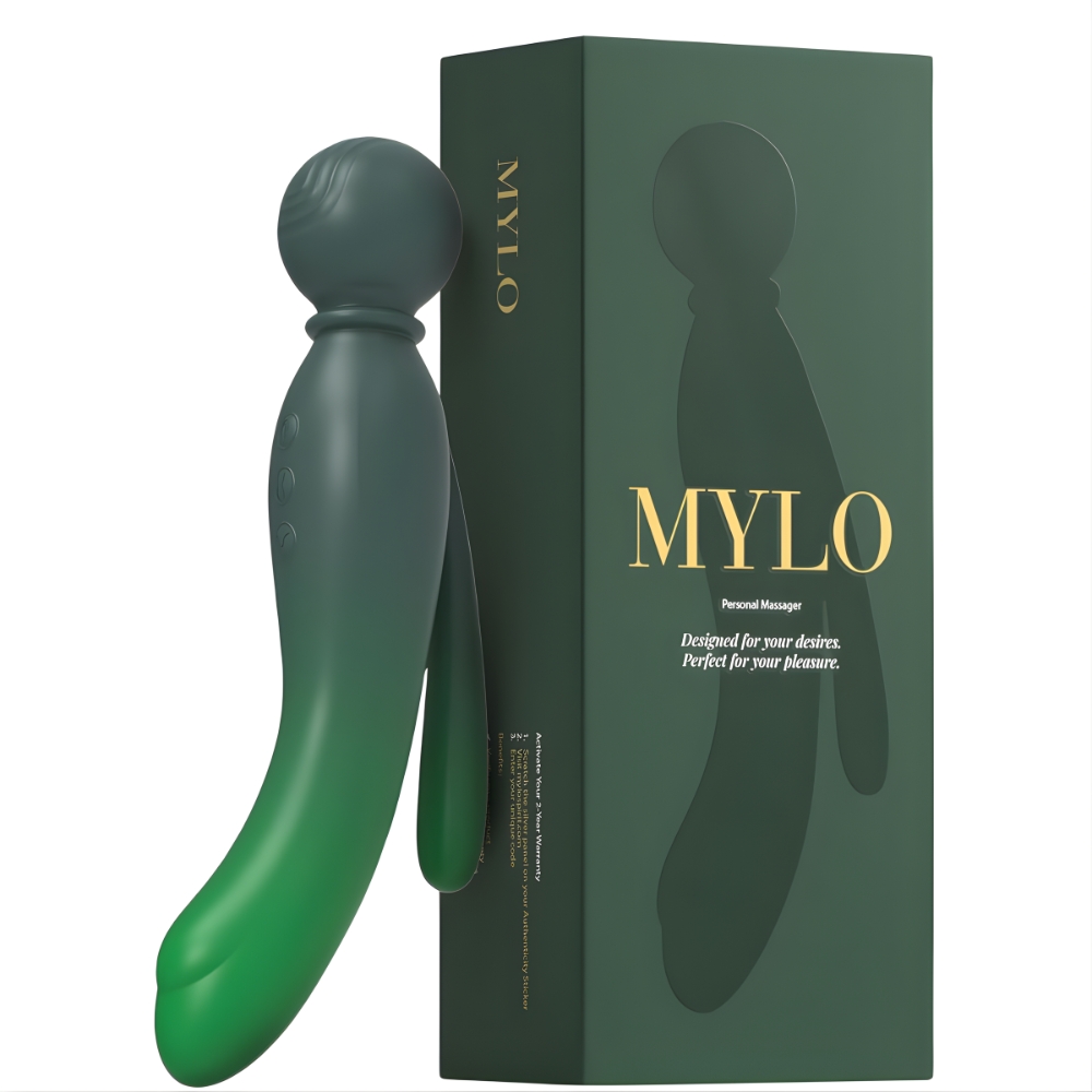 MYLO 3-in-1 Body Wand Massager Earth, in silicone