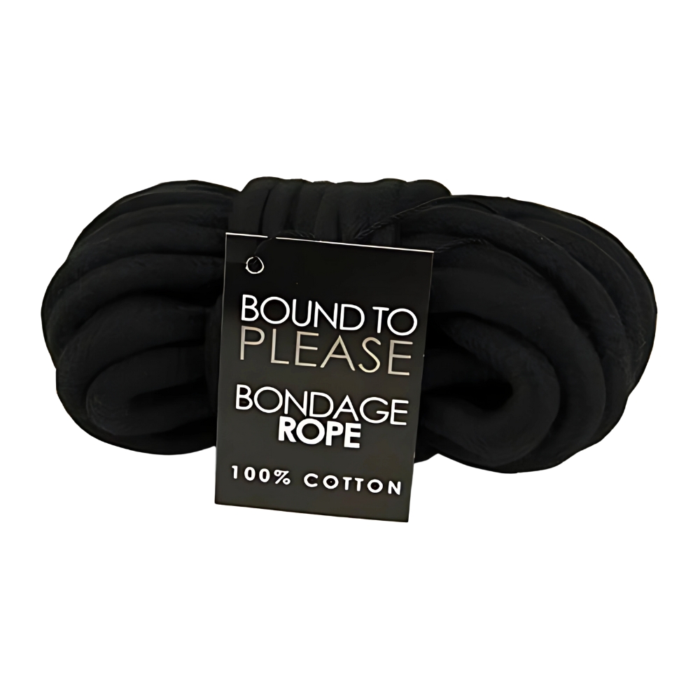Bound to Please Bondage Rope Black, in 100% cotton