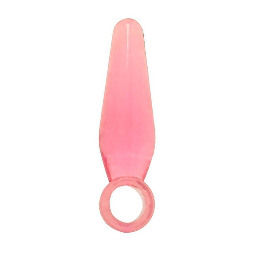 Loving Joy Finger Fun Small Butt Plug Pink, in silicone rubber