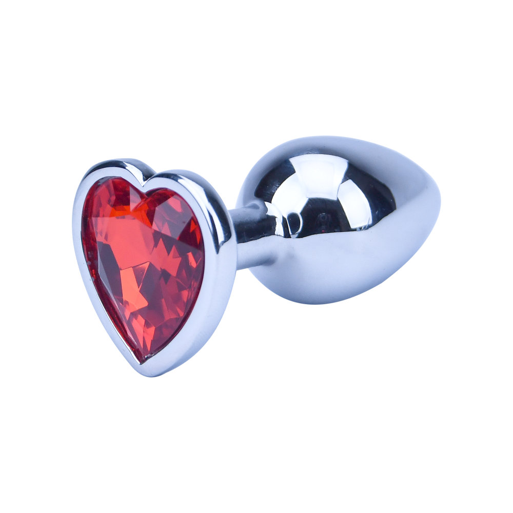 Precious Metals Heart Shaped Butt Plug-Silver, in aluminum alloy material