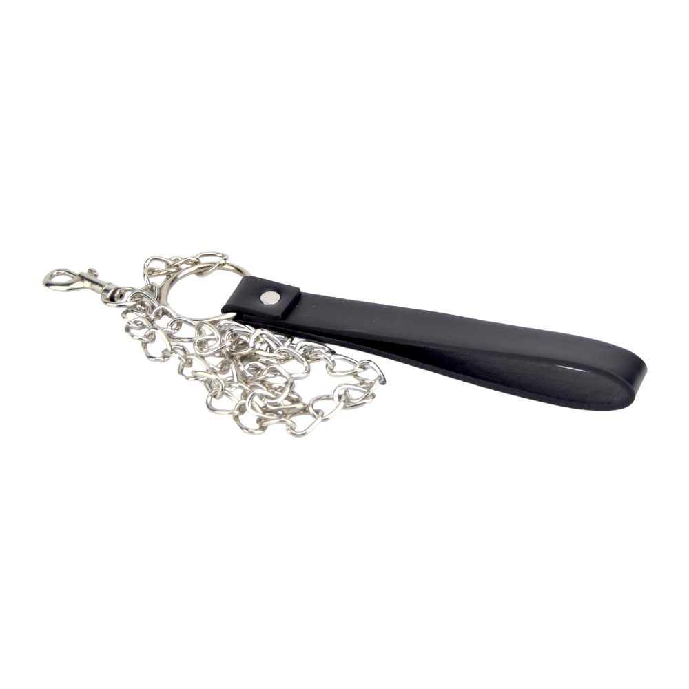 Bound to Please Furry Collar with Leash Black, Black furry-lined collar with a matching detachable leash and metal fittings