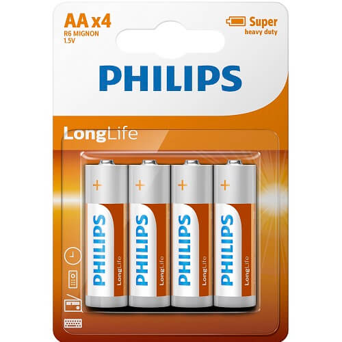 4 Pack AA Size Batteries, in na
