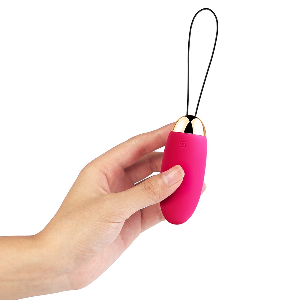 Svakom Elva Remote Control Vibrating Bullet - Red, shown from the back
