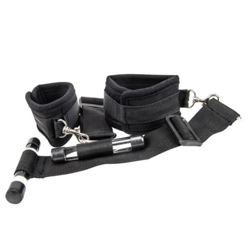 Loving Joy Door Jam Cuffs, shown from the side