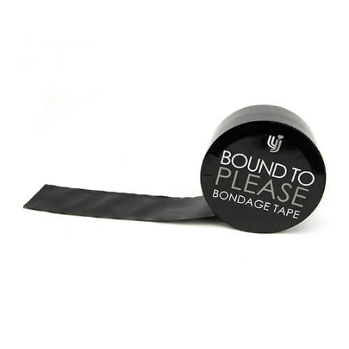 Bound to Please Bondage Tape Black, in pvc, close-up detail