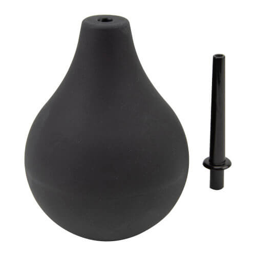 Loving Joy Anal Douche 225ml, in pvc and abs, shown from the side