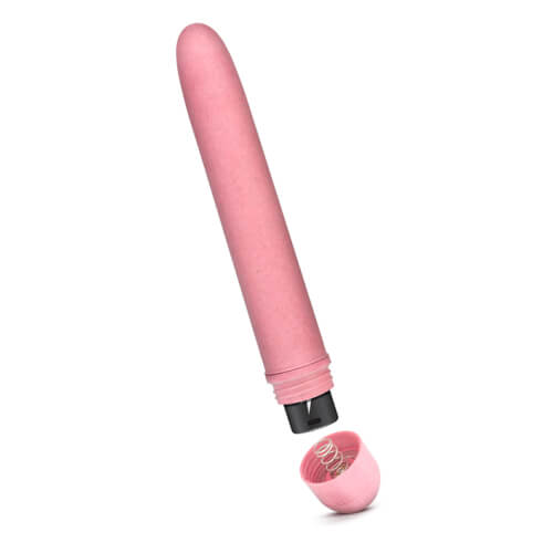 Gaia Biodegradable Eco Vibrator Pink, in pla, shown from the back