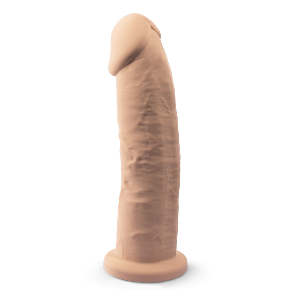 SilexD 9 inch Realistic Girthy Silicone Dual Density Dildo with Suction Cup, in silicone