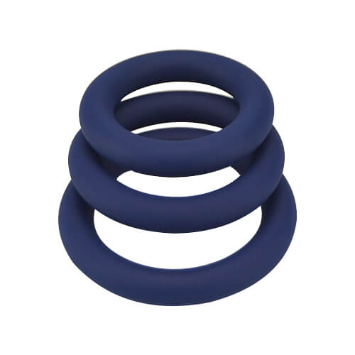 Loving Joy Thick Silicone Cock Rings 3 Pack, in silicone