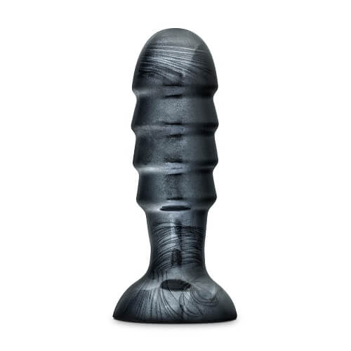 Jet Bruiser Large Ridged Butt Plug 7.5 Inches, in pvc