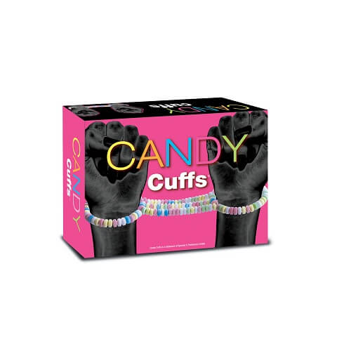 Candy Cuffs, Handcuff-shaped fruit-flavoured candy novelty in compact packaging