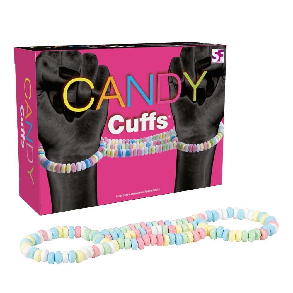 Candy Cuffs, in candy, shown from the side
