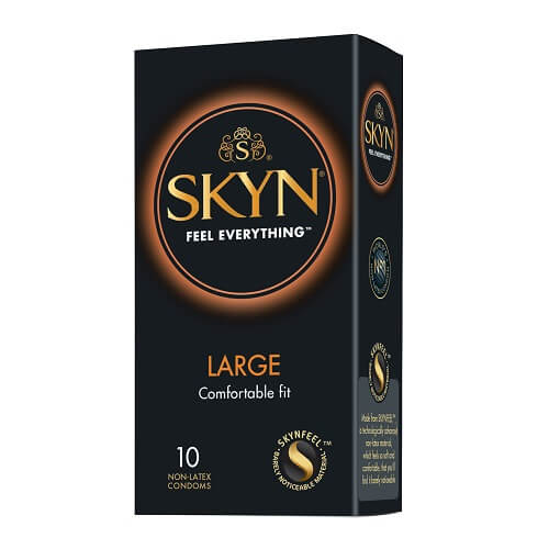 Mates SKYN Large Non Latex Condoms 10 Pack, in skynfeel synthetic polyisoprene