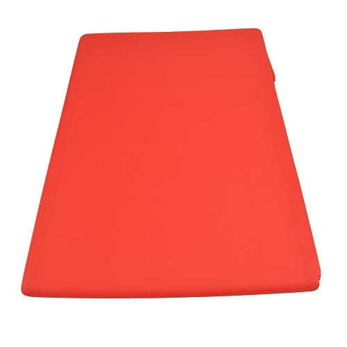 Bound to Please PVC Bed Sheet One Size Red, Large shiny red PVC play sheet with a smooth waterproof surface, shown from the…