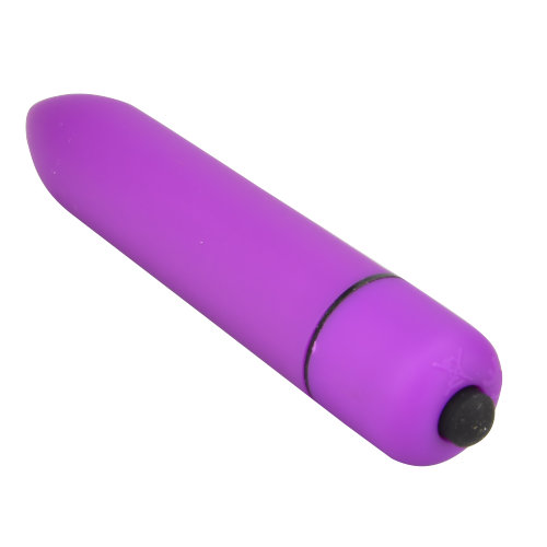 Loving Joy 10 Function Purple Bullet Vibrator, shown from the side
