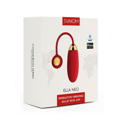 Svakom Ella Neo Interactive App Controlled Vibrating Egg, shown from the back
