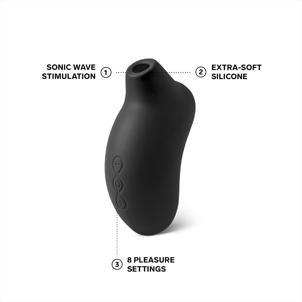 LELO SONA Sonic Clitoral Massager - Black, in silicone / abs, photograph 10