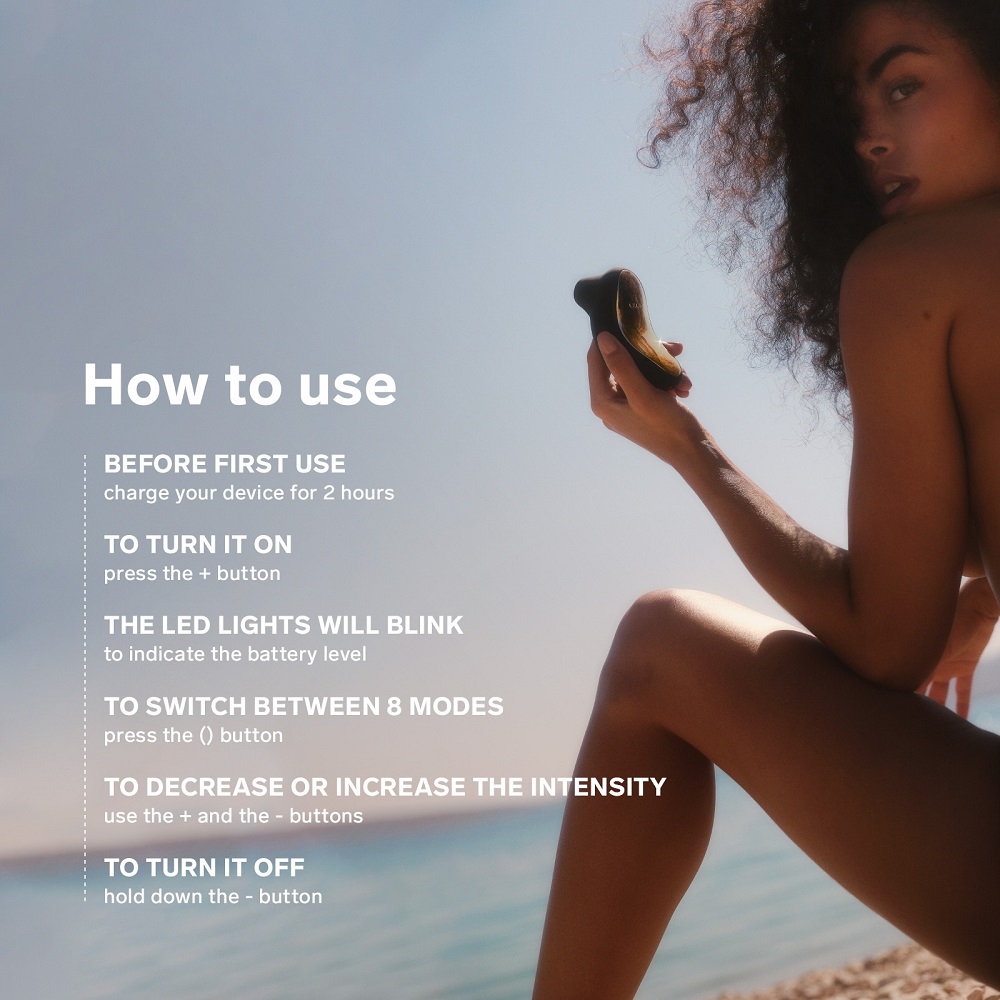 LELO SONA Sonic Clitoral Massager - Black, in silicone / abs, photograph 12