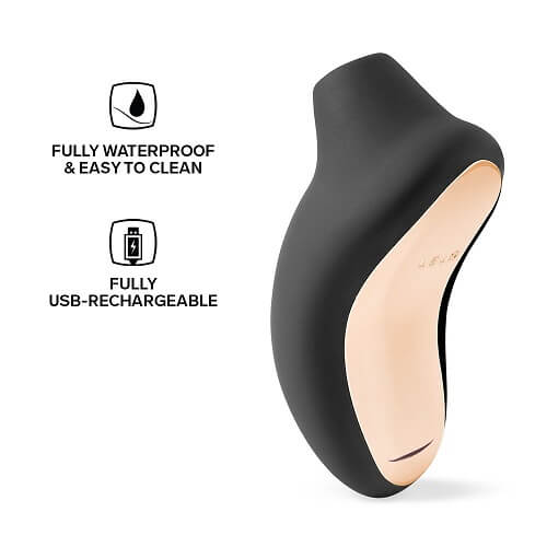 LELO SONA Sonic Clitoral Massager - Black, in silicone / abs, photograph 6