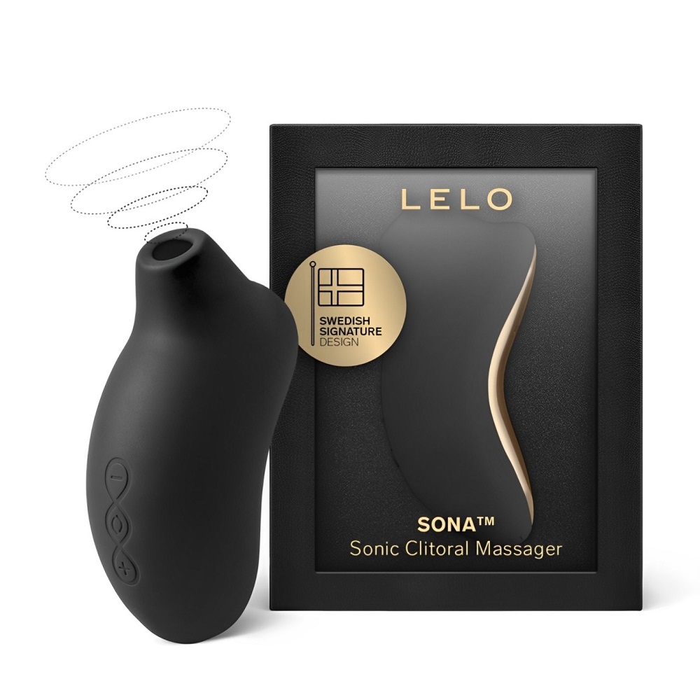 LELO SONA Sonic Clitoral Massager - Black, in silicone / abs, photograph 8