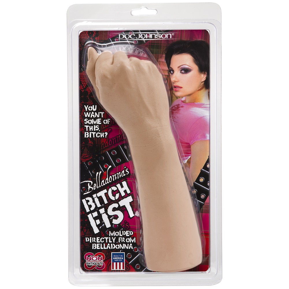Doc Johnson Belladonna's Bitch Fist, shown in its packaging