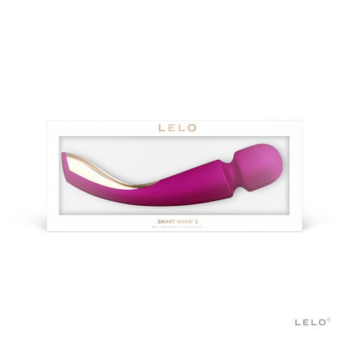 LELO Smart Wand 2 Large Deep Rose, in silicone/abs, shown from the back