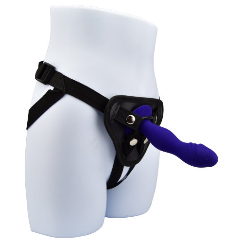 Loving Joy 6 Inch Silicone Dildo With Suction Cup Midnight Blue, in silicone