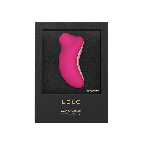 LELO SONA Cruise Clitoral Massager Cerise, Compact cerise clitoral massager with a smooth silicone body and softly curved mo…