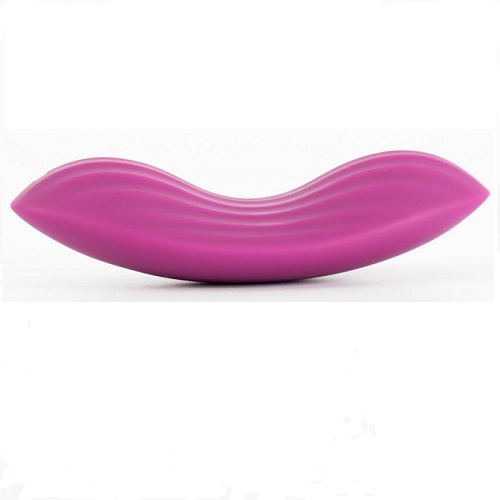 Svakom Edeny App Controlled Knicker Vibrator, Compact curved wearable vibrator with silky ergonomic finish, shown with match…