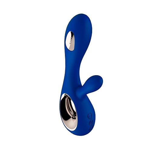 Lelo Soraya Wave Dual Action Vibrator Midnight Blue, shown from the back