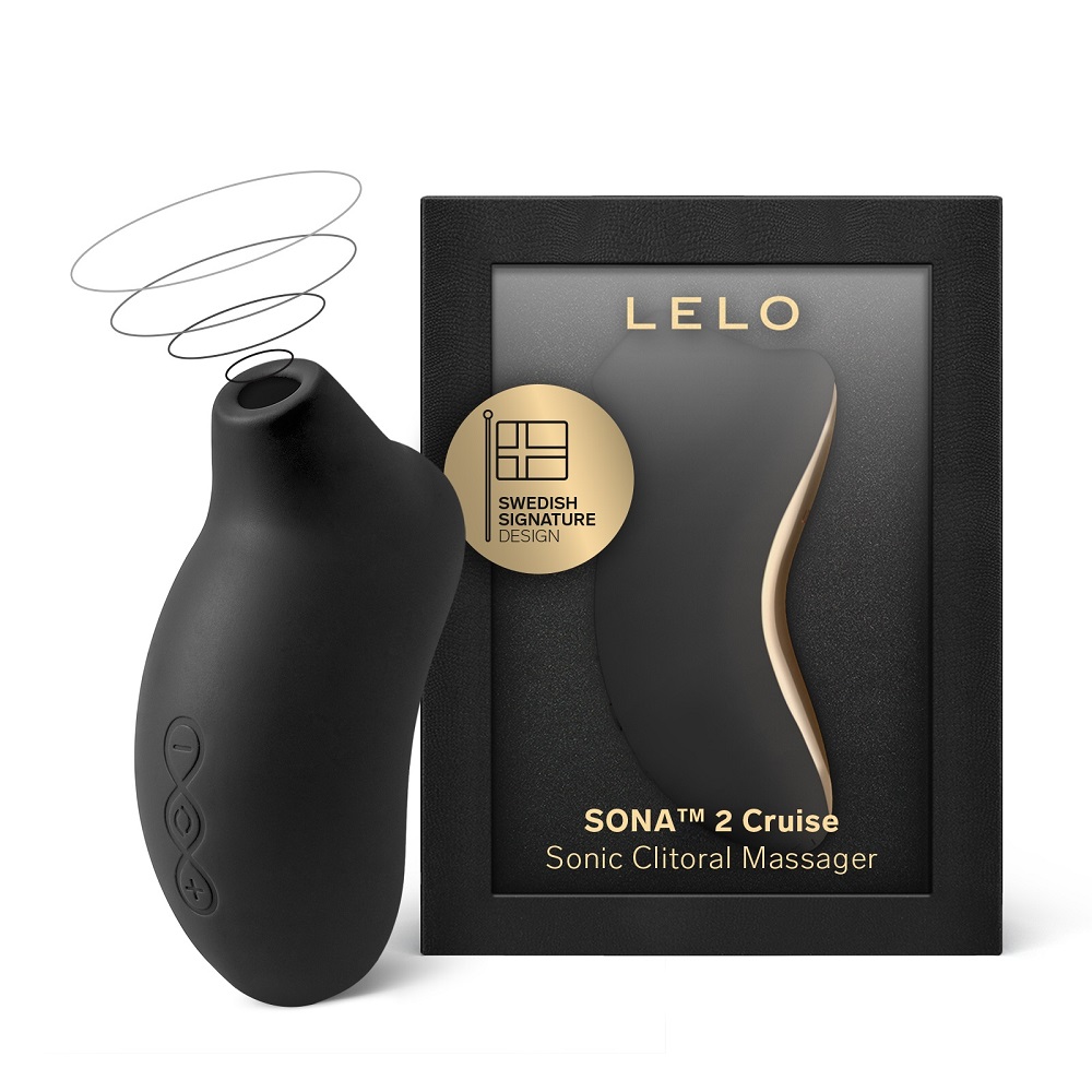LELO SONA 2 Cruise Clitoral Massager Black, Black clitoral massager with rounded body, smooth silicone finish and small soni…